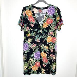Johnny Was Janie Favorite Twist Front Swing Dress Womens Plus XXL Dark Floral